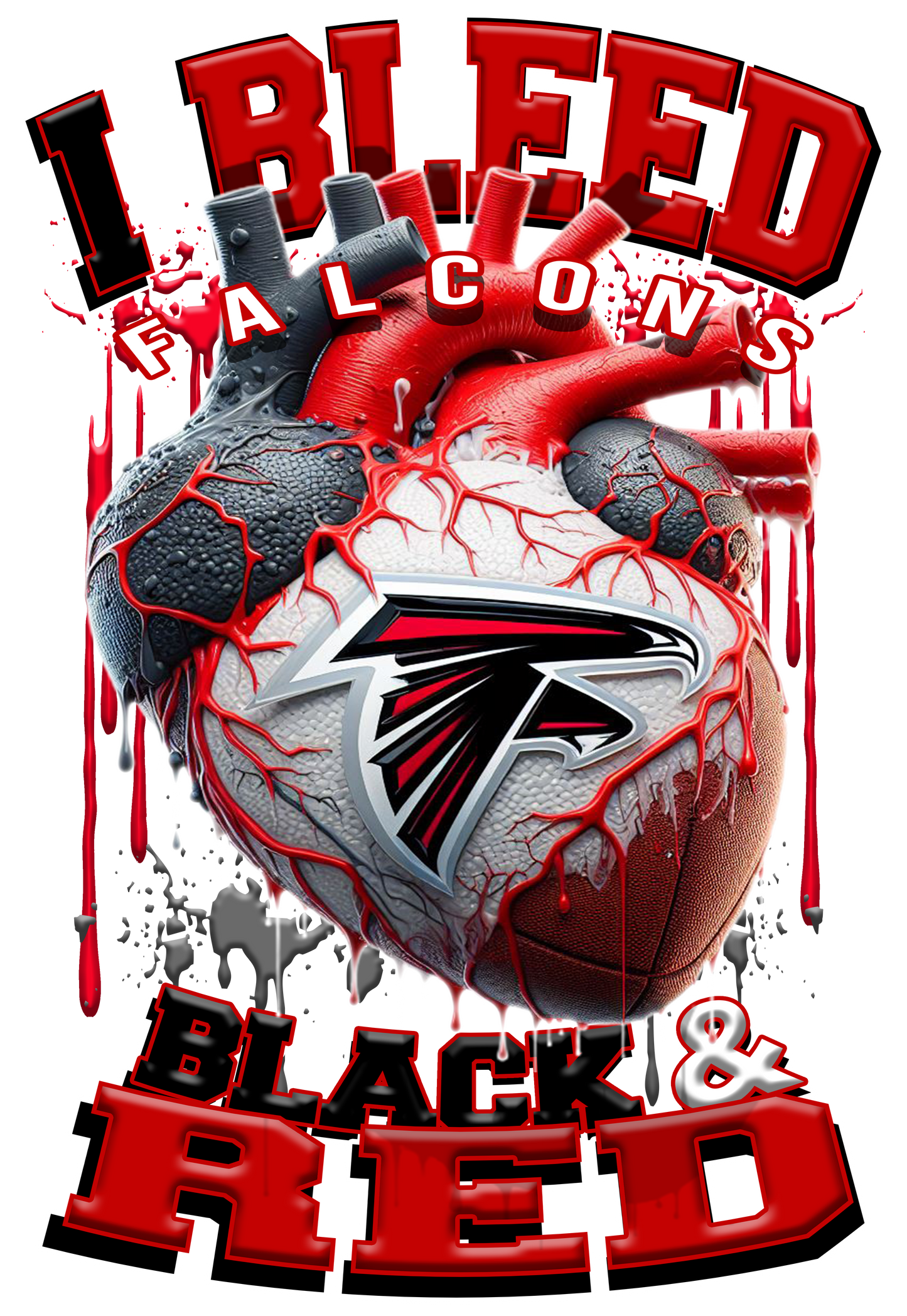 I BLEED NFL TEAM HEART T-SHIRT