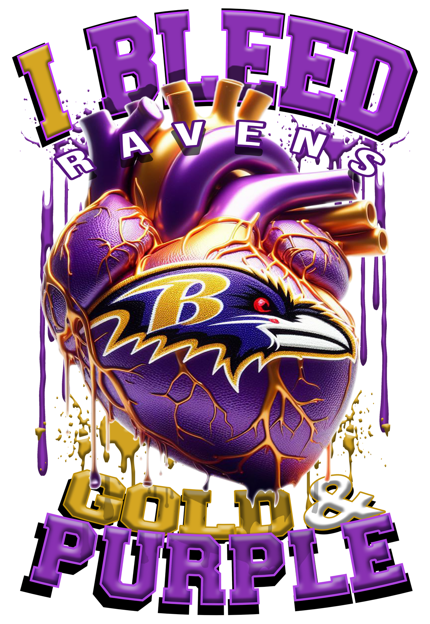 I BLEED NFL TEAM HEART T-SHIRT