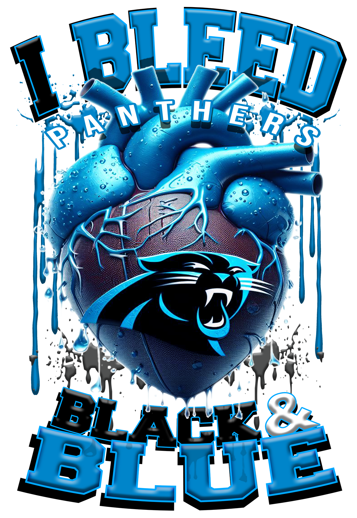 I BLEED NFL TEAM HEART T-SHIRT