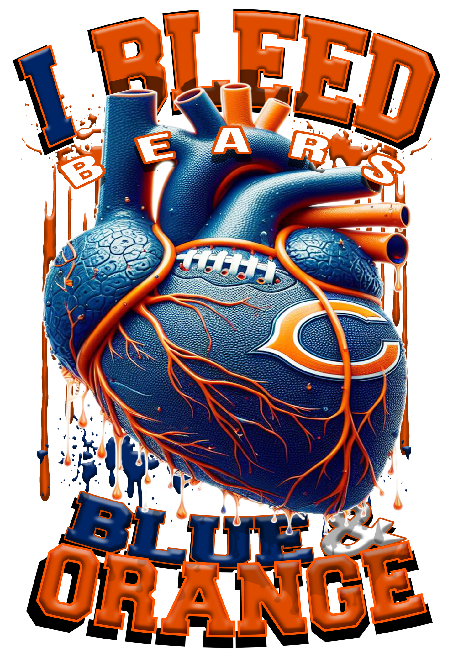 I BLEED NFL TEAM HEART T-SHIRT