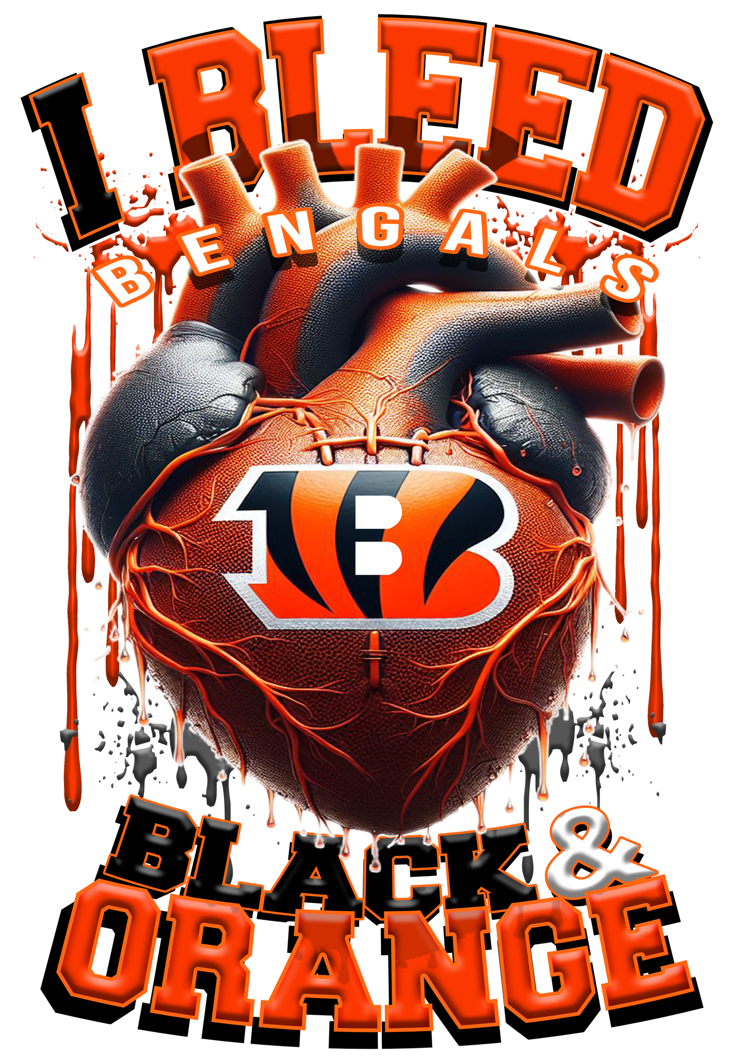 I BLEED NFL TEAM HEART T-SHIRT