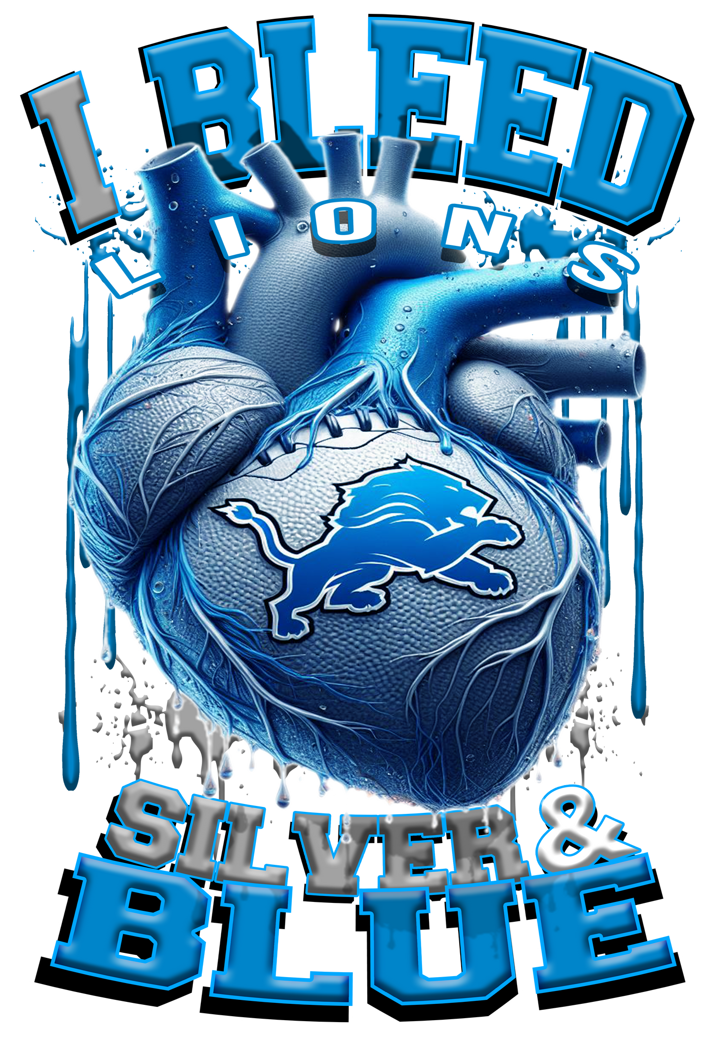 I BLEED NFL TEAM HEART T-SHIRT