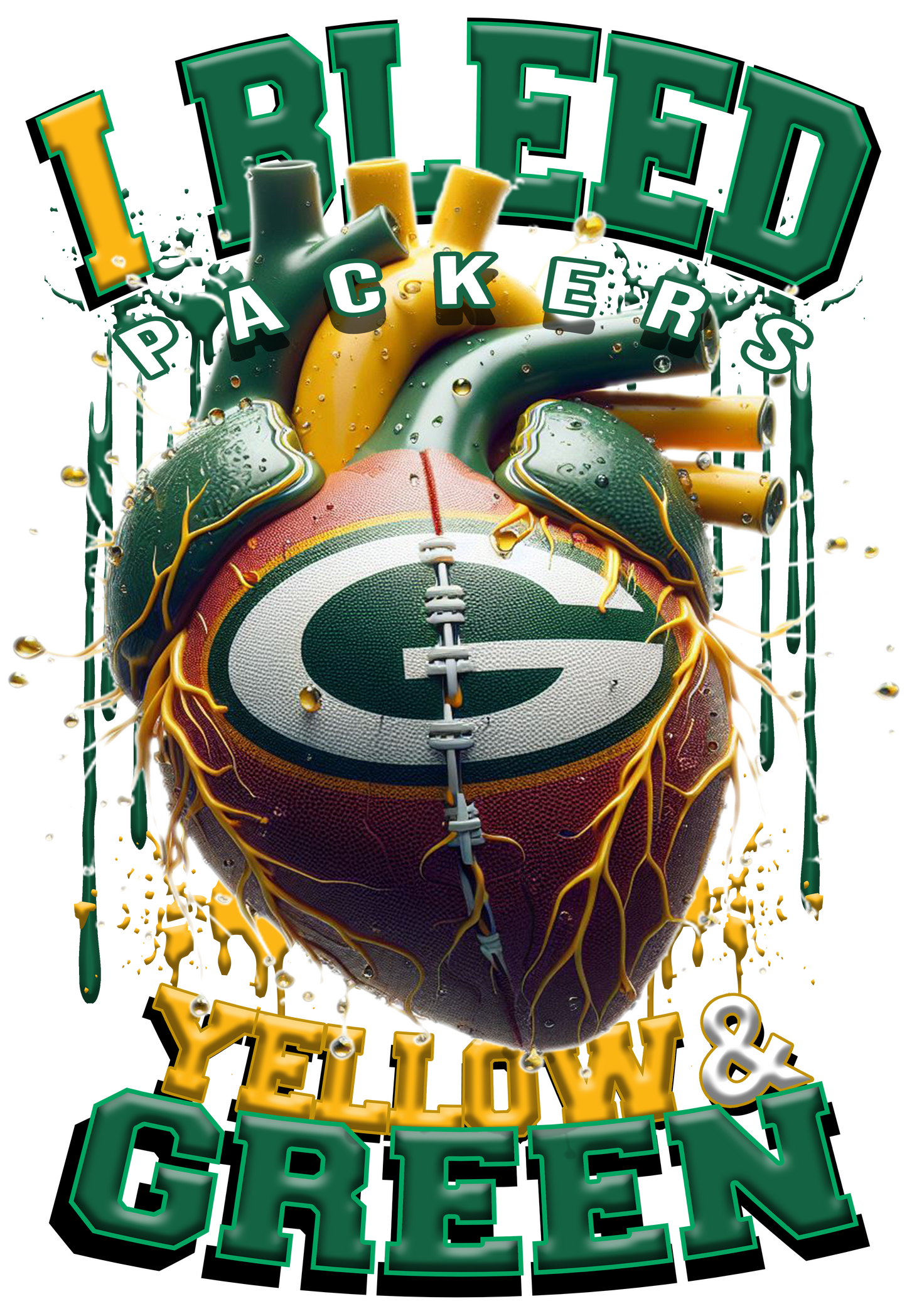 I BLEED NFL TEAM HEART T-SHIRT