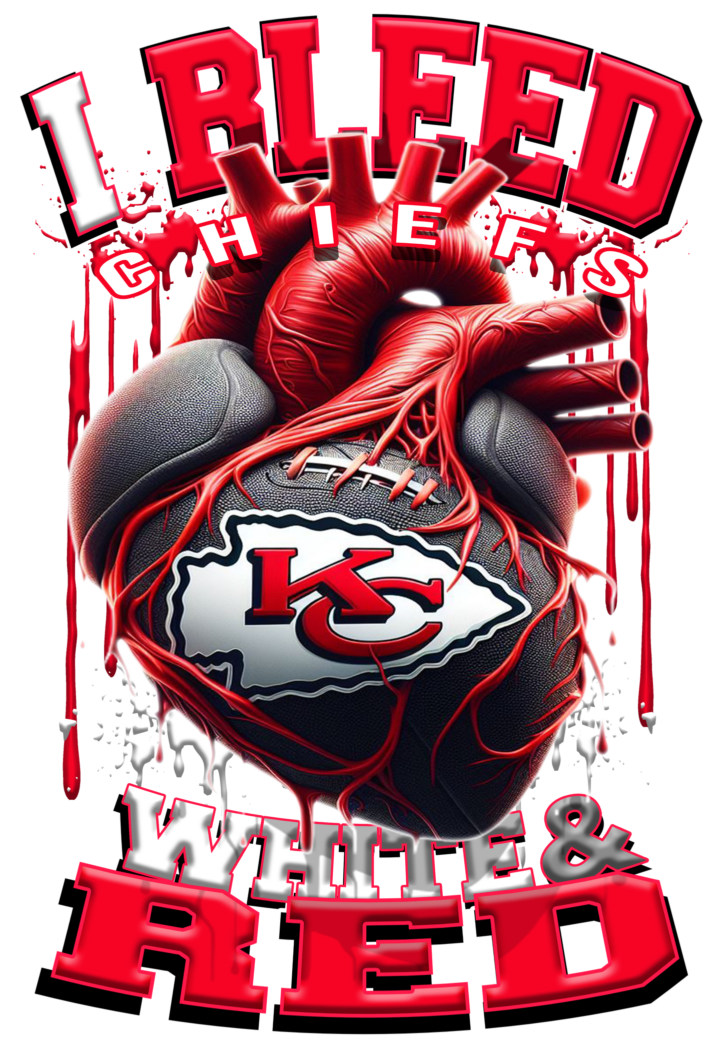 I BLEED NFL TEAM HEART T-SHIRT