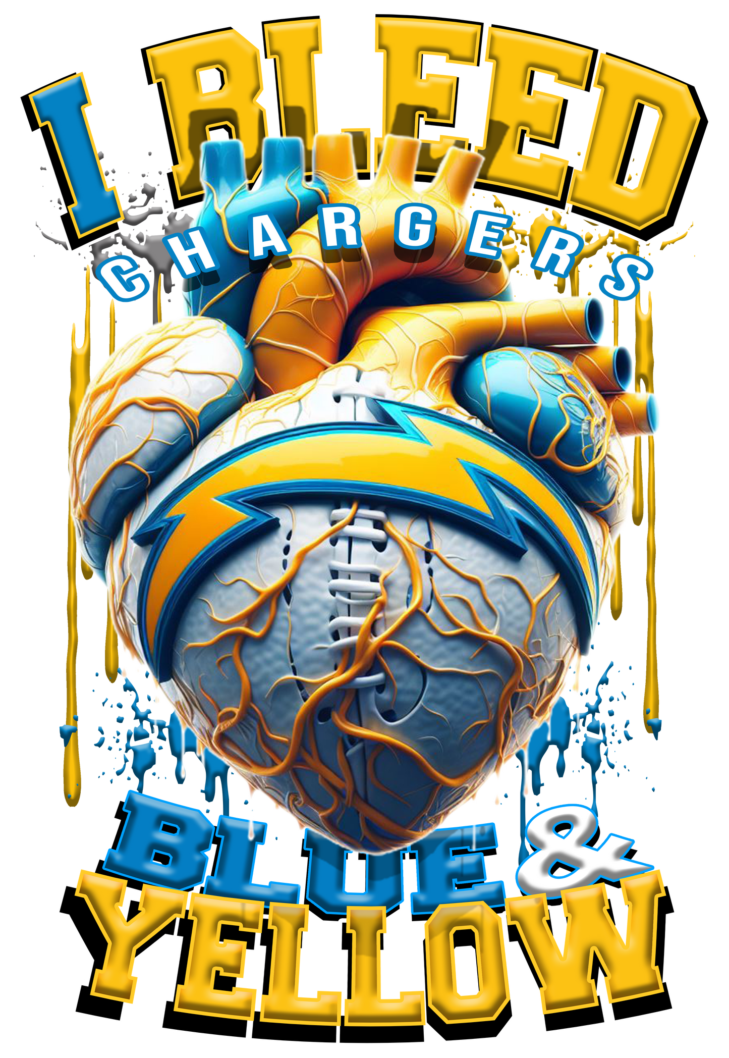 I BLEED NFL TEAM HEART T-SHIRT