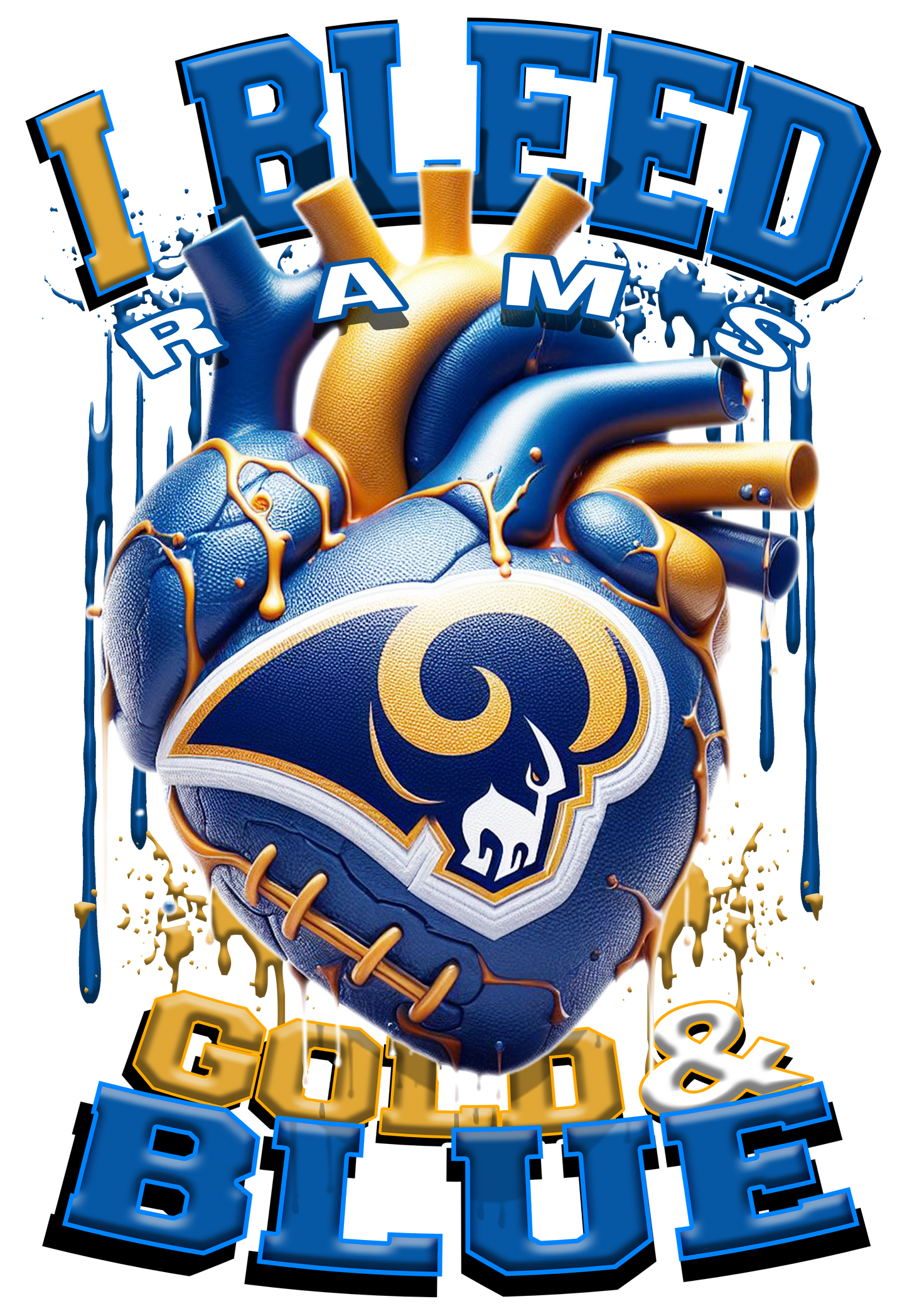 I BLEED NFL TEAM HEART T-SHIRT