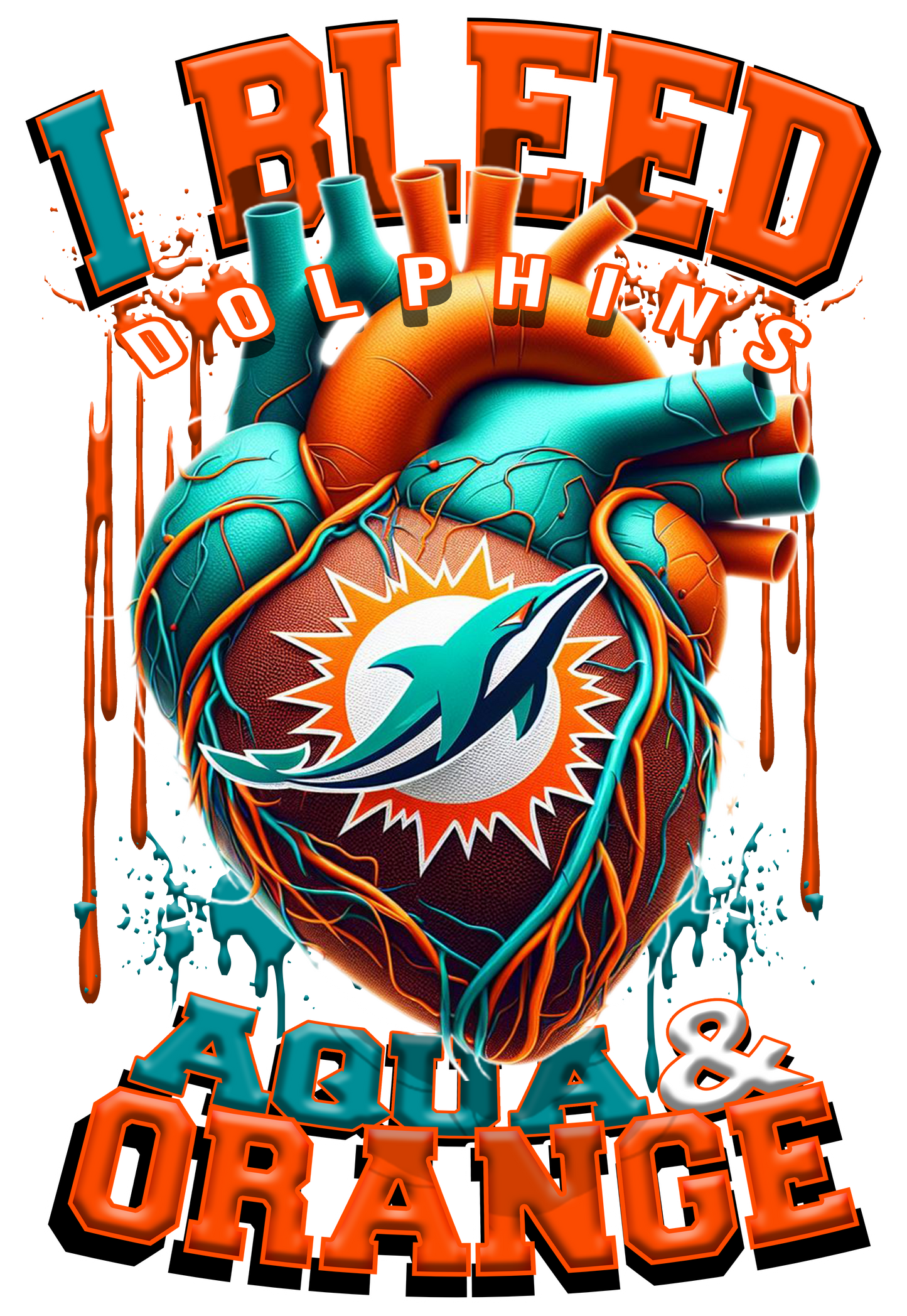 I BLEED NFL TEAM HEART T-SHIRT