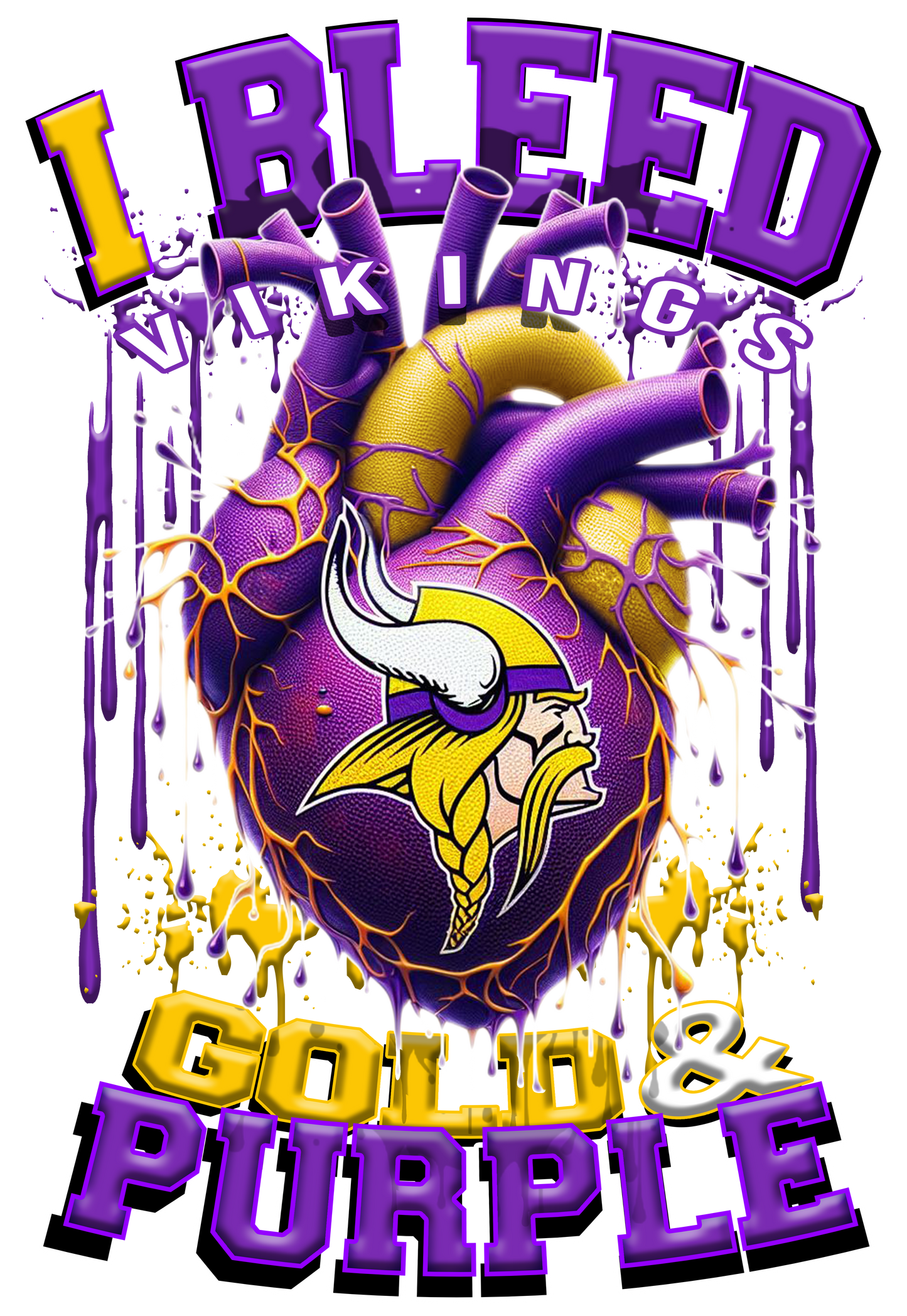 I BLEED NFL TEAM HEART T-SHIRT