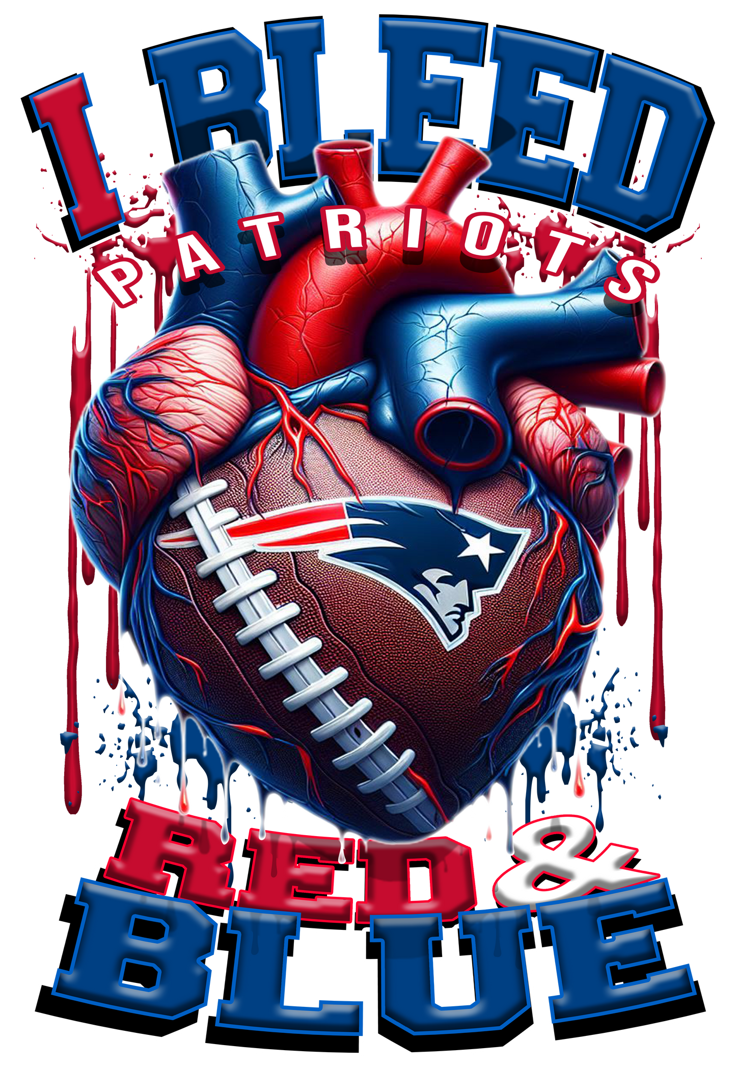 I BLEED NFL TEAM HEART T-SHIRT