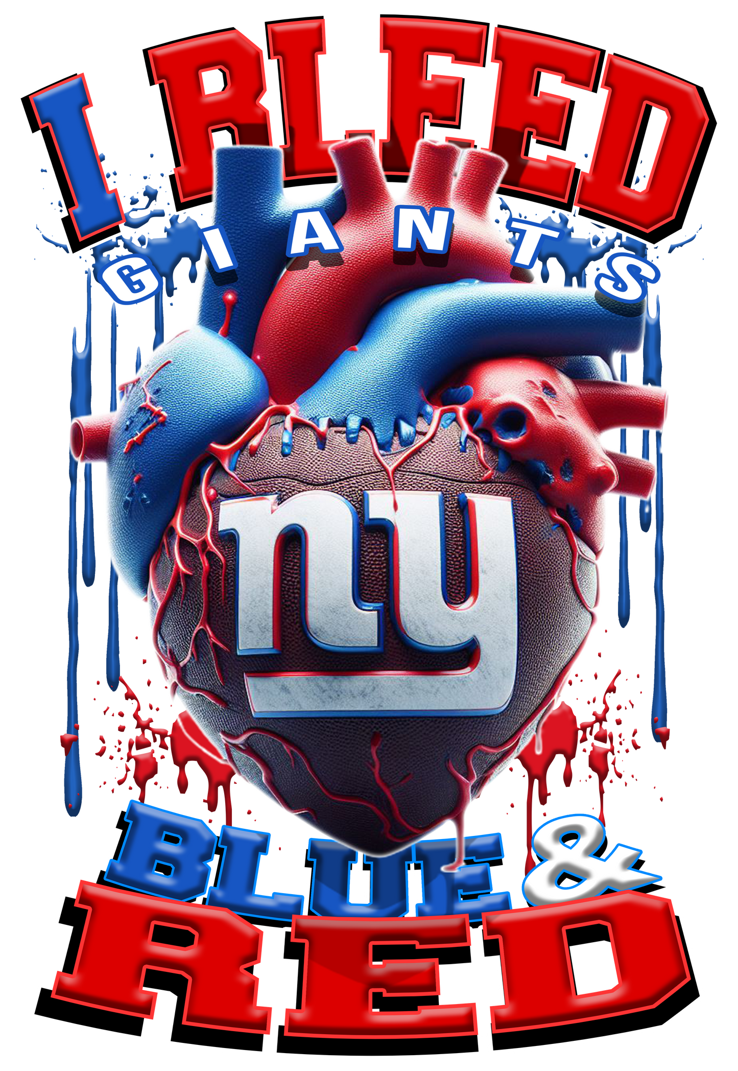 I BLEED NFL TEAM HEART T-SHIRT