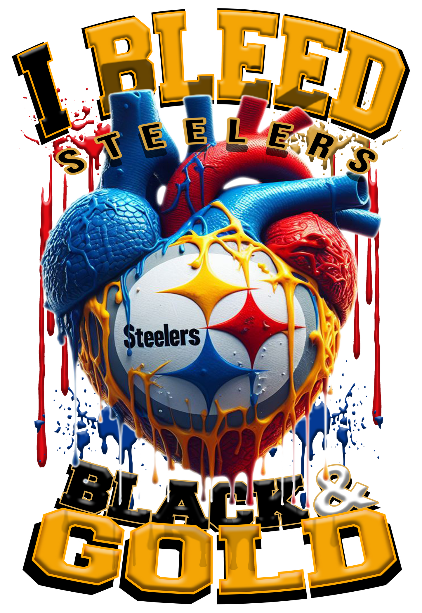 I BLEED NFL TEAM HEART T-SHIRT