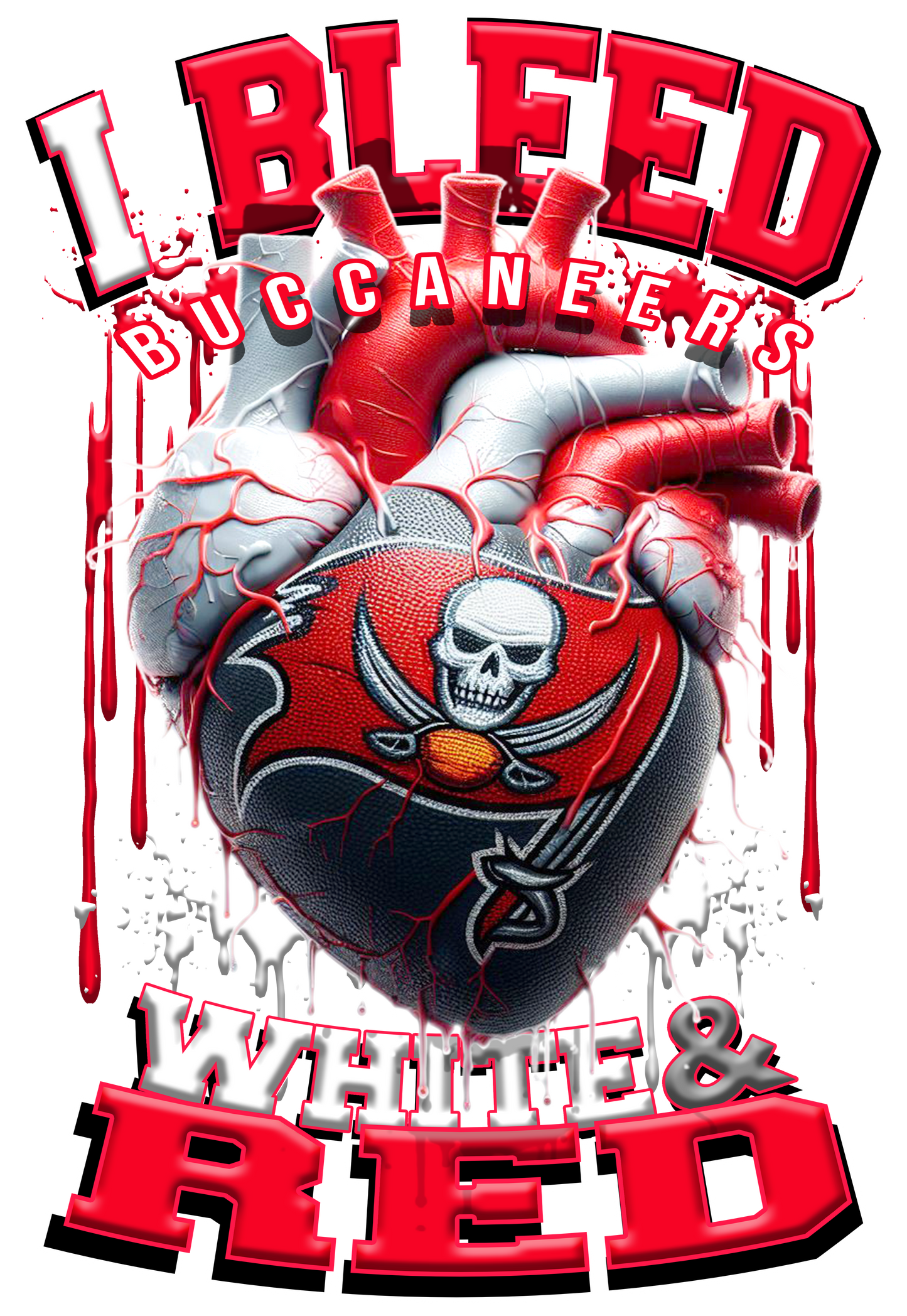 I BLEED NFL TEAM HEART T-SHIRT