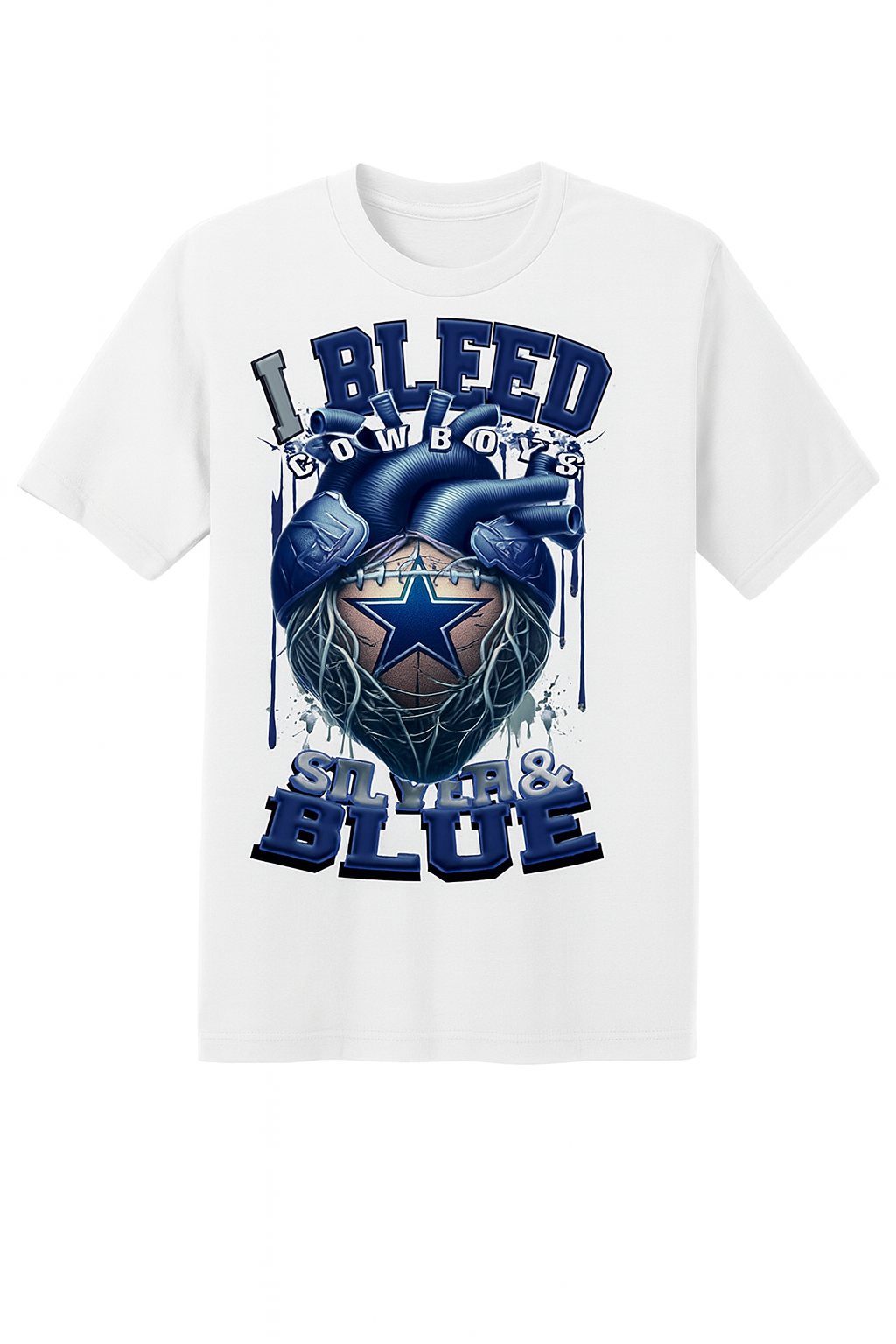 I BLEED NFL TEAM HEART T-SHIRT